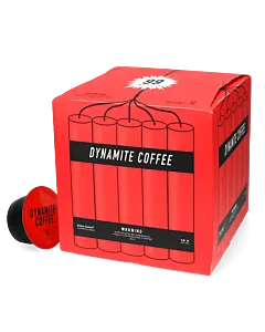 Kaffekapslen Dynamite Coffee package and capsule for Dolce Gusto
