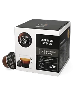 Nescaf&eacute; Espresso Intenso package and capsule for Dolce Gusto
