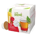 Café René Lemon & Raspberry Tea package and pod for Dolce Gusto
