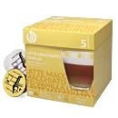 Kaffekapslen Latte Macchiato Vanilla package and capsule for Dolce Gusto
