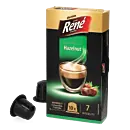 CafÃ© RenÃ© Hazelnut package and capsule for NespressoÂ®