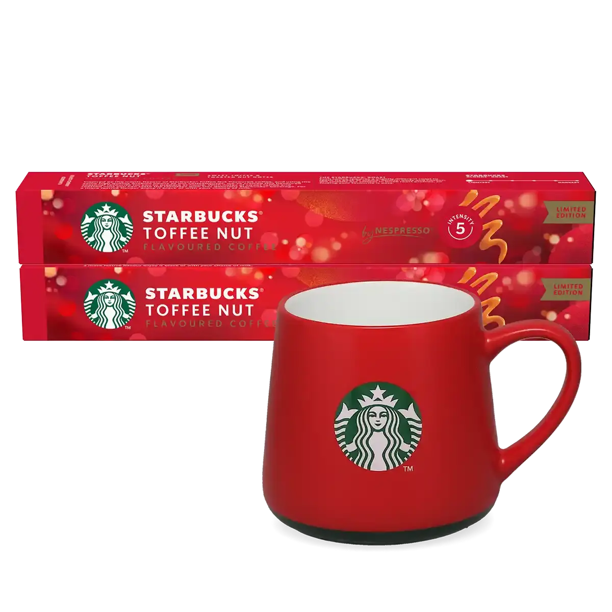 Пакет Toffee Nut + червена чаша